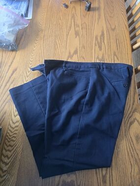 CJ Banks Navy Tailored Dress Trousers